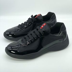 Prada Men's America's Cup Patent Leather Patchwork Sneakers
